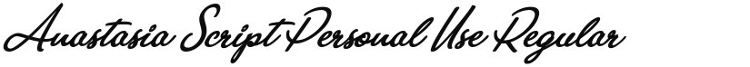 Anastasia Script Personal Use font download