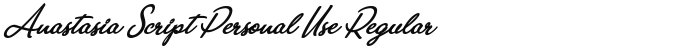 Anastasia Script Personal Use Regular