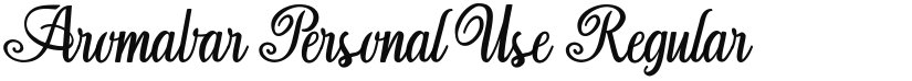 Aromabar Personal Use font download