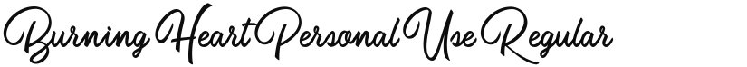 Burning Heart Personal Use font download