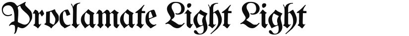 Proclamate Light font download