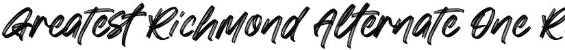 Greatest Richmond Alternate One font download