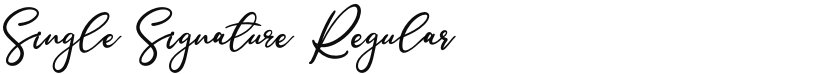 Single Signature font download