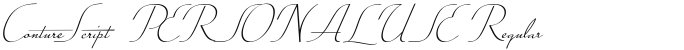 Conture Script PERSONAL USE Regular