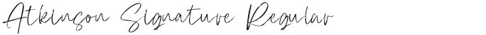 Atkinson Signature Regular
