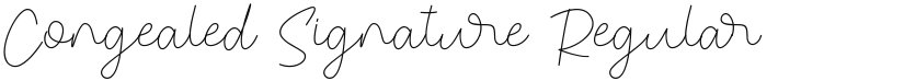 Congealed Signature font download