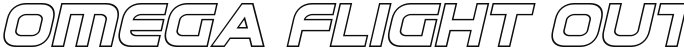 Omega Flight Outline Italic Regular