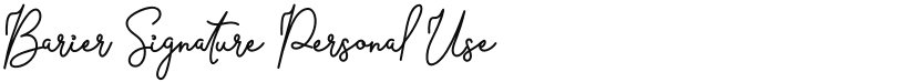 Barier Signature font download