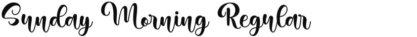 Sunday Morning font download