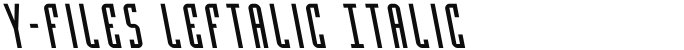 Y-Files Leftalic Italic