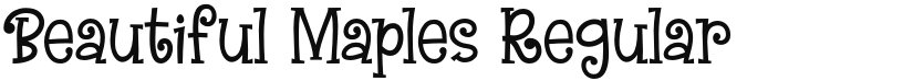 Beautiful Maples font download