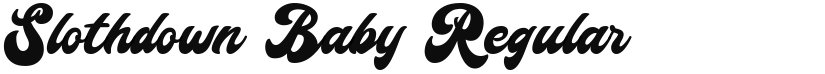 Slothdown Baby font download