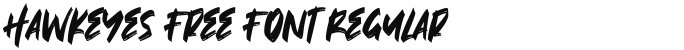 Hawkeyes Free Font Regular