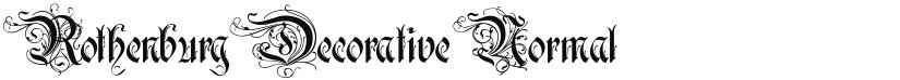 Rothenburg Decorative font download