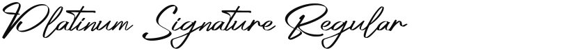 Platinum Signature font download