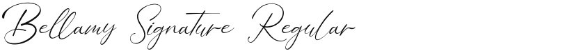 Bellamy Signature font download