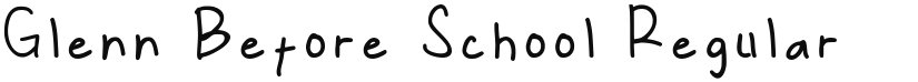 Glenn Before School font download