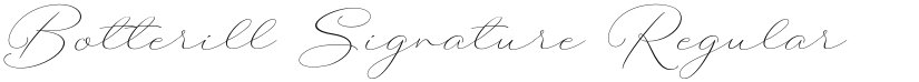 Botterill Signature font download