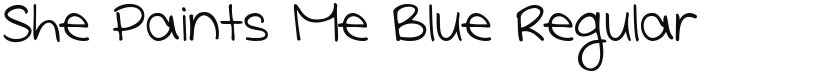 She Paints Me Blue font download