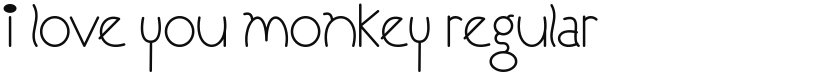 I Love You Monkey font download
