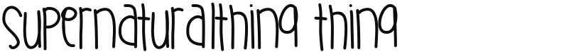 SupernaturalThing font download