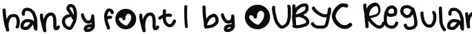handy font 1 by OUBYC Regular