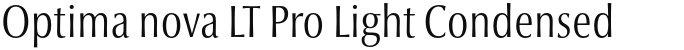 Optima nova LT Pro Light Condensed