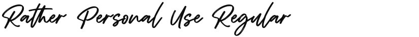 Rather Personal Use font download