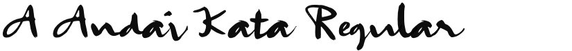 A Andai Kata font download
