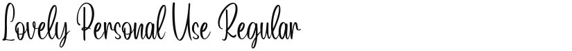 Lovely Personal Use font download