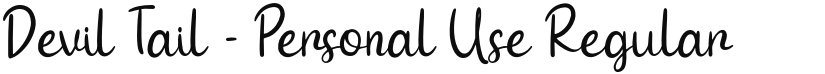 Devil Tail - Personal Use font download