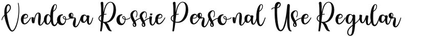 Vendora Rossie Personal Use font download