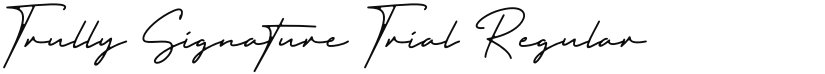 Trully Signature Trial font download