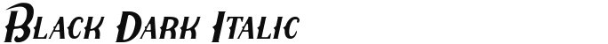 Black Dark Italic