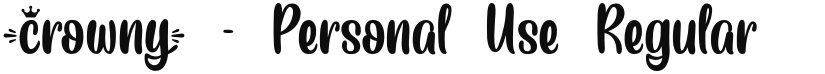 Crowny - Personal Use font download