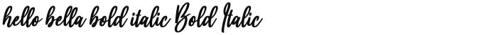 hello bella bold italic Bold Italic