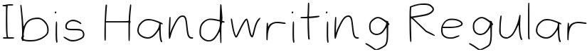 Ibis Handwriting font download