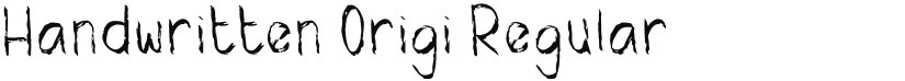 Handwritten Origi font download