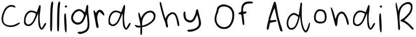 Calligraphy Of Adonai font download