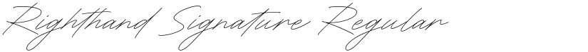 Righthand Signature font download