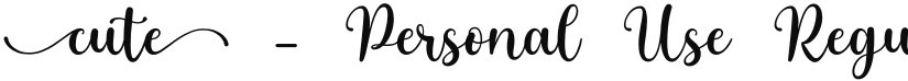 cute - Personal Use font download