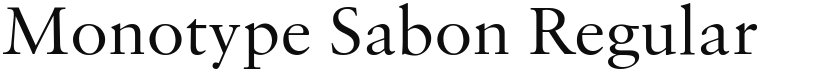 Monotype Sabon font download