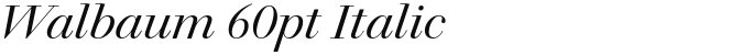 Walbaum 60pt Italic