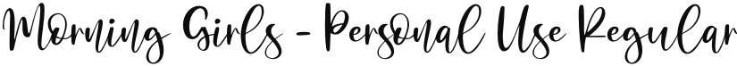 Morning Girls - Personal Use font download