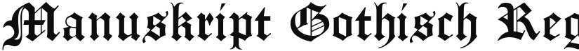 Manuskript Gothisch font download