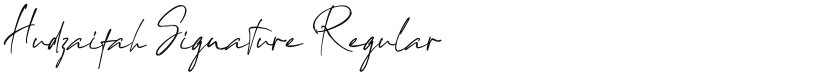 Hudzaifah Signature font download