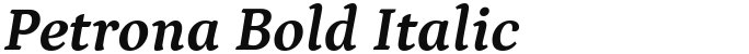 Petrona Bold Italic