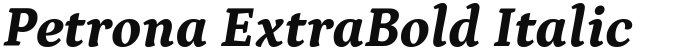 Petrona ExtraBold Italic