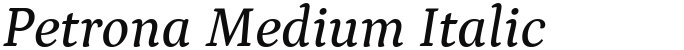 Petrona Medium Italic