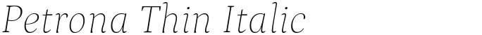 Petrona Thin Italic